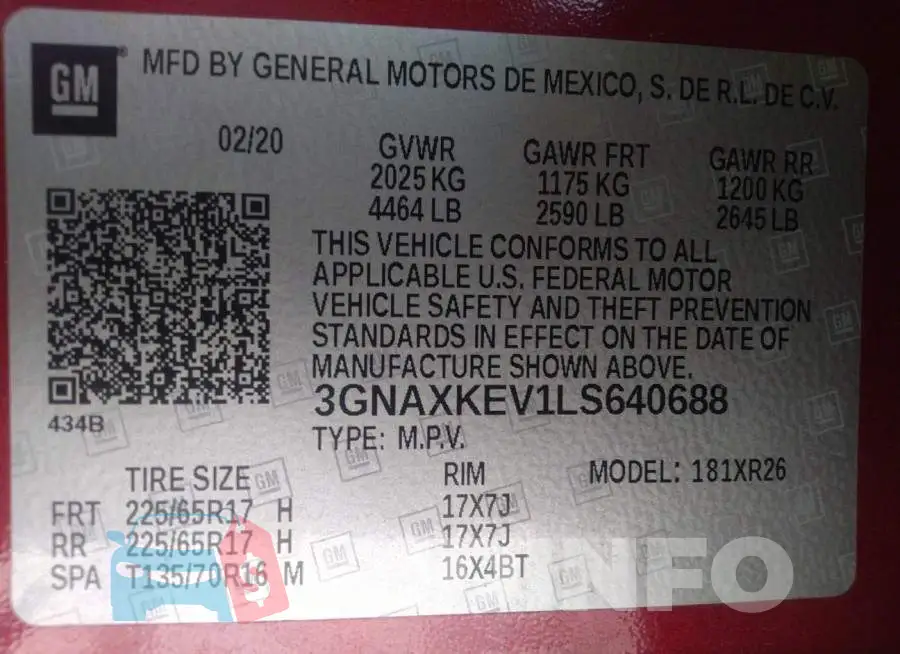 3GNAXKEV1LS640688 Photo# 9