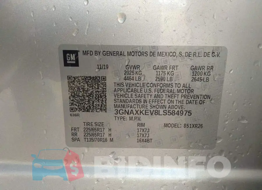 3GNAXKEV8LS584975 Photo# 9