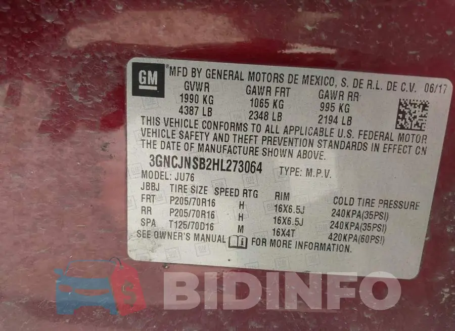 3GNCJNSB2HL273064 Photo# 9