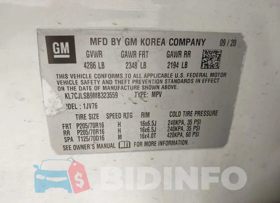 KL7CJLSB9MB323559 Photo# 9