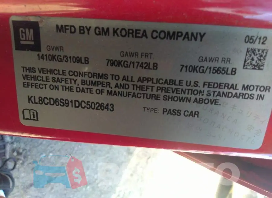 KL8CD6S91DC502643 Photo# 9