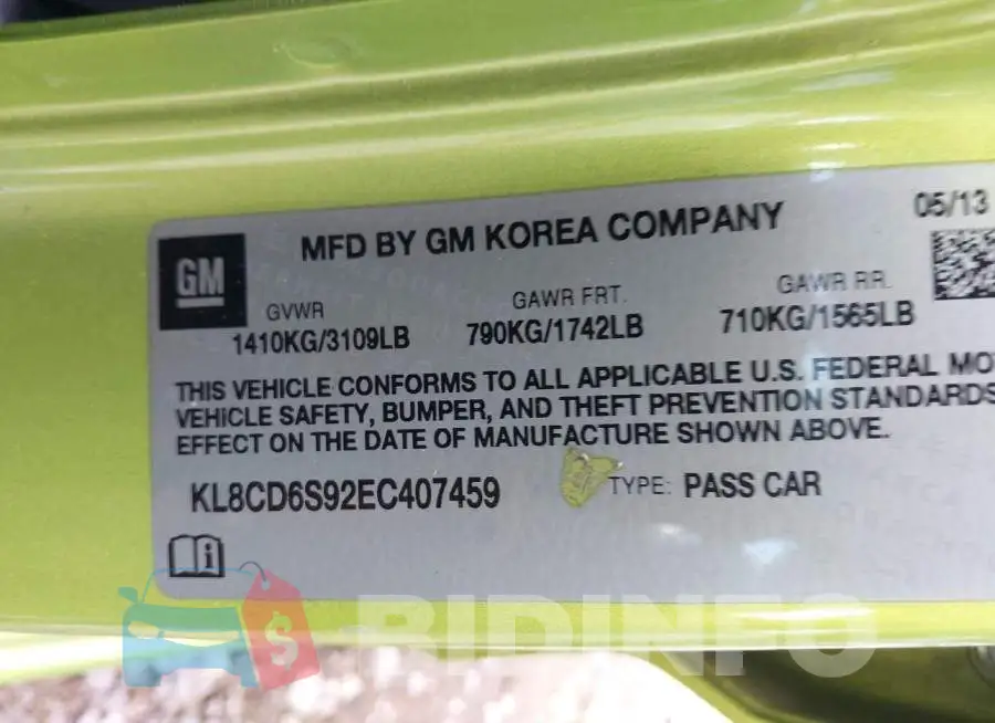 KL8CD6S92EC407459 Photo# 9