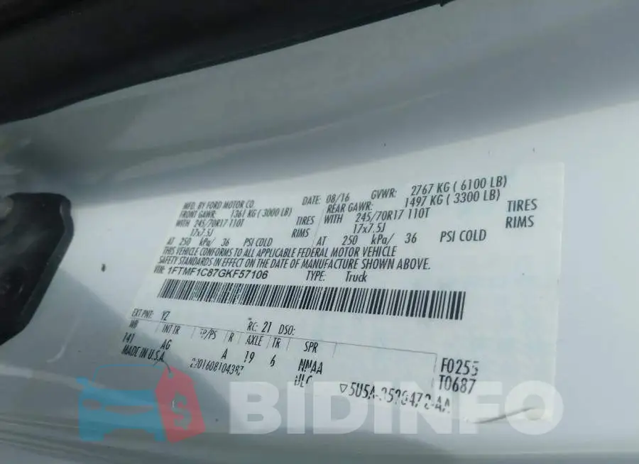 1FTMF1C87GKF57106 Photo# 9