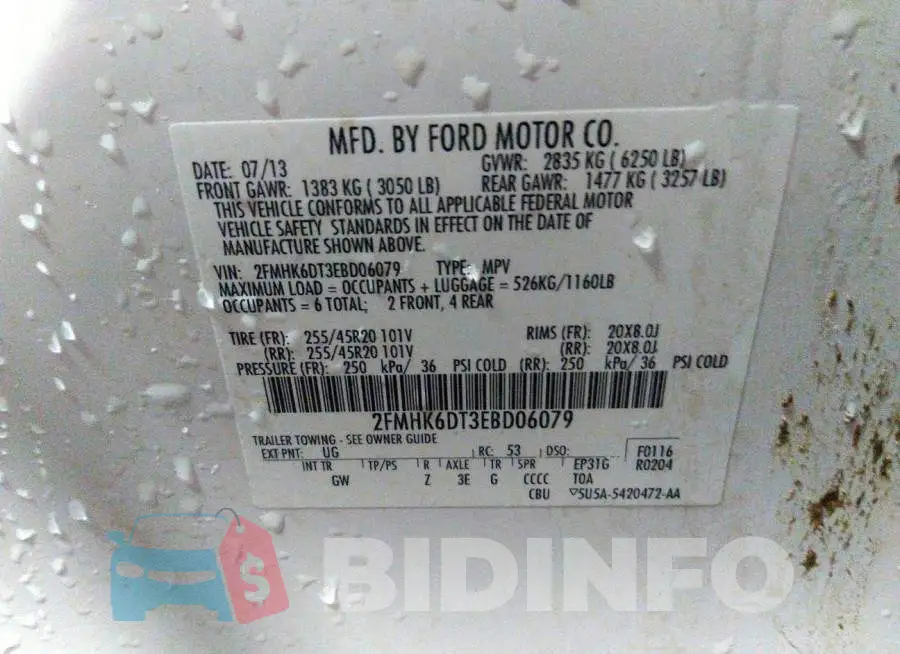 2FMHK6DT3EBD06079 Photo# 9