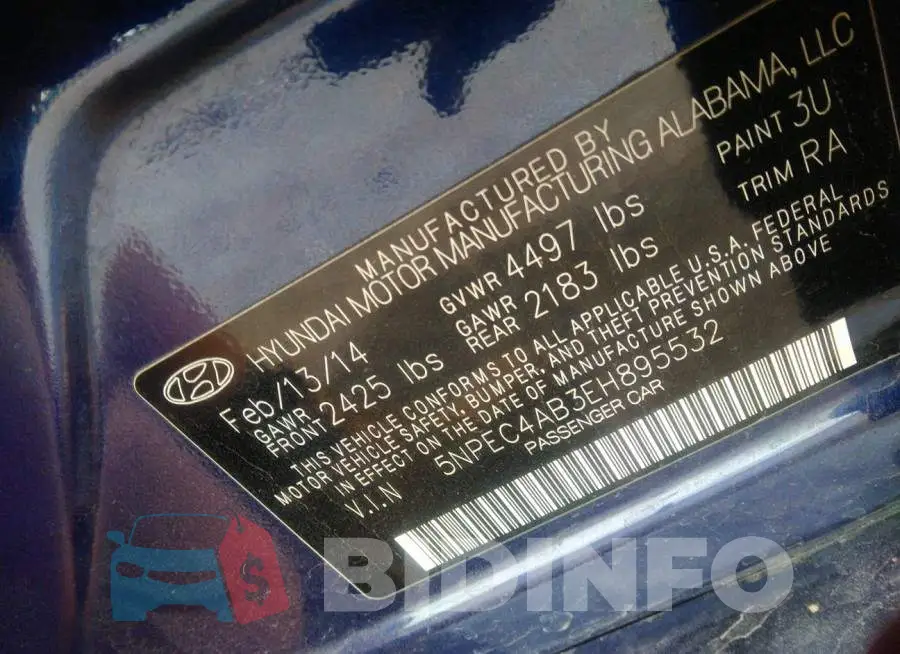 5NPEC4AB3EH895532 Photo# 9