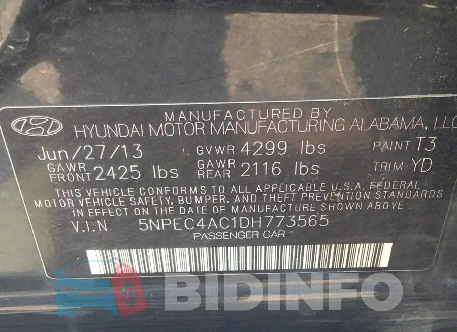 5NPEC4AC1DH773565 Photo# 9
