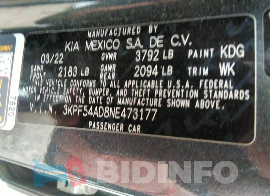 3KPF54AD8NE473177 Photo# 9
