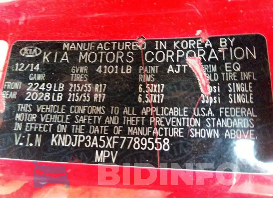 KNDJP3A5XF7789558 Photo# 9