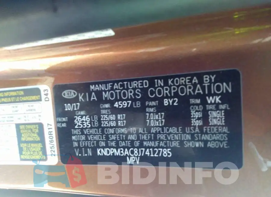 KNDPM3AC8J7412785 Photo# 9