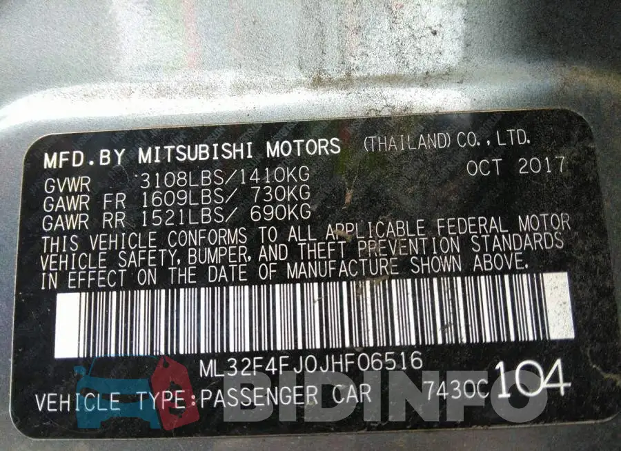 ML32F4FJ0JHF06516 Photo# 9