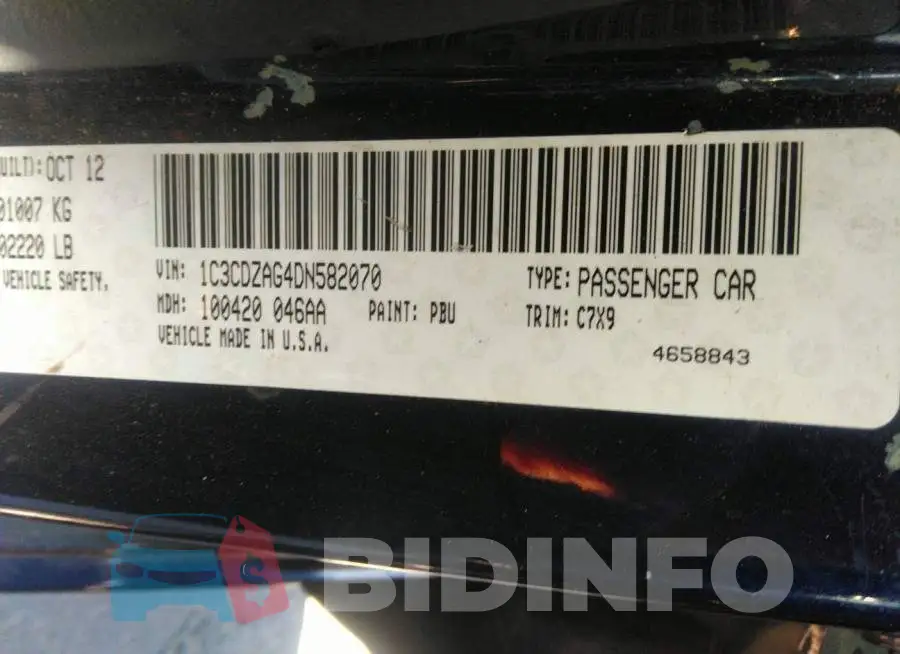 1C3CDZAG4DN582070 Photo# 9