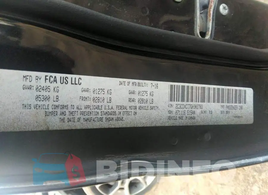 2C3CDXJG9FH746316 Photo# 9