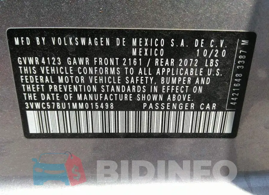3VWC57BU1MM015498 Photo# 9