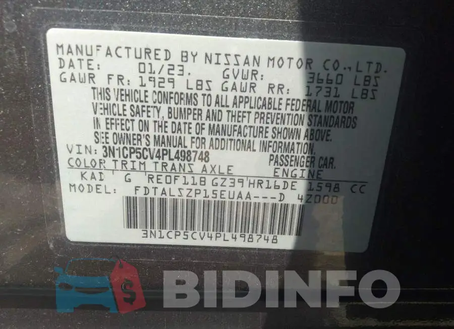3N1CP5CV4PL498748 Photo# 9