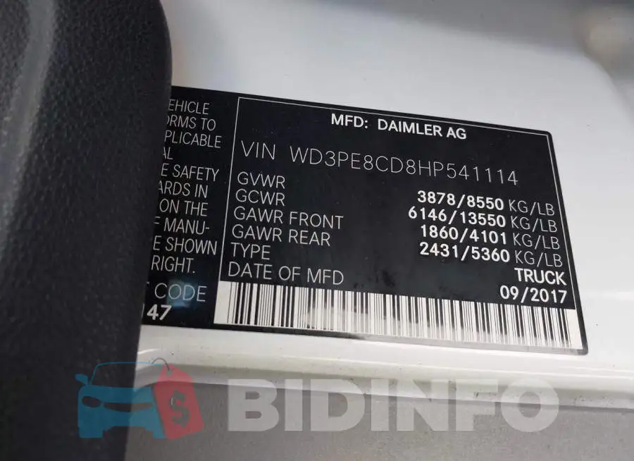 WD3PE8CD8HP541114 Photo# 9