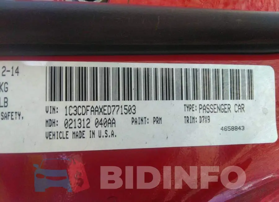 1C3CDFAAXED771503 Photo# 9