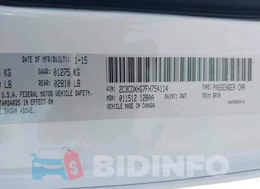 2C3CDXHG7FH754114 Photo# 9
