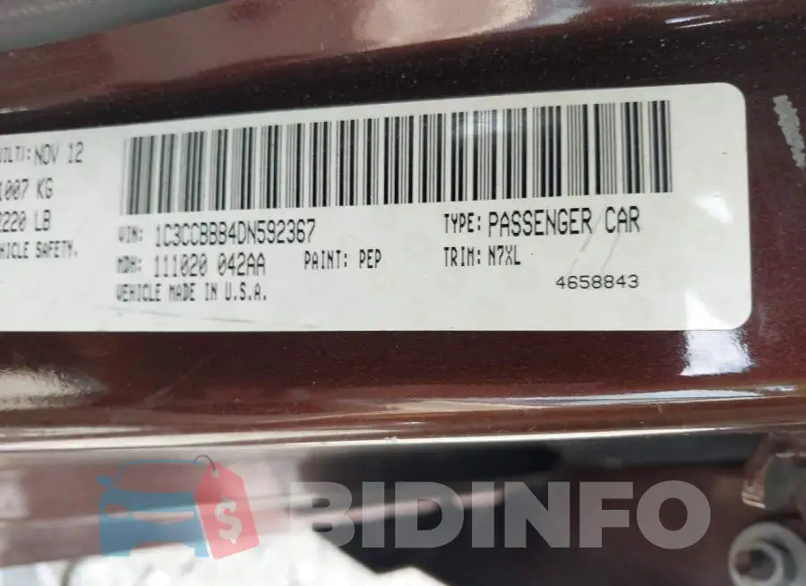 1C3CCBBB4DN592367 Photo# 9