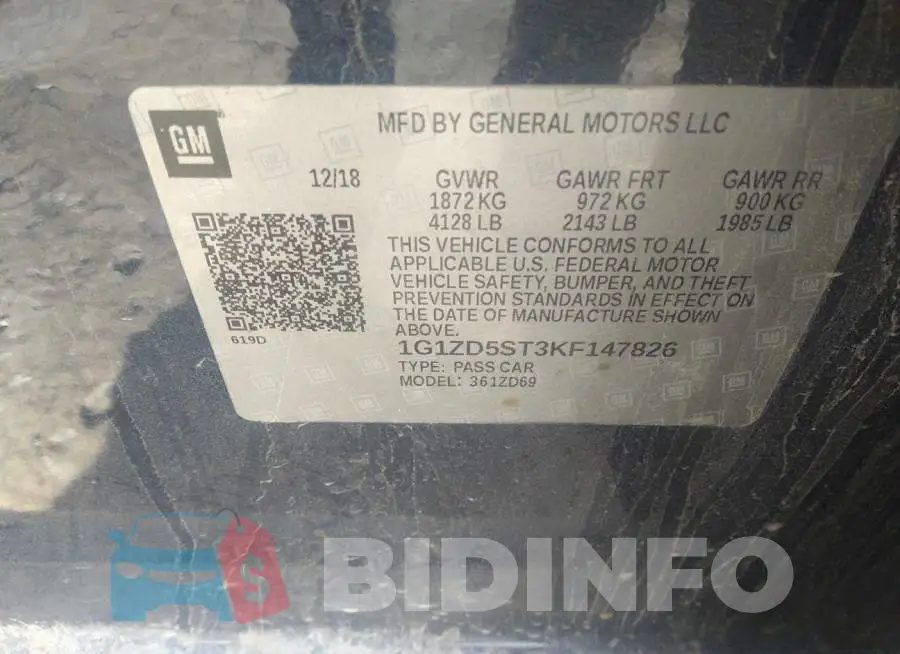 1G1ZD5ST3KF147826 Photo# 9