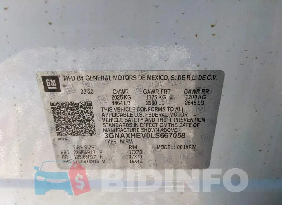 3GNAXHEV0LS667058 Photo# 9
