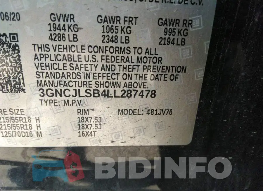 3GNCJLSB4LL287478 Photo# 9