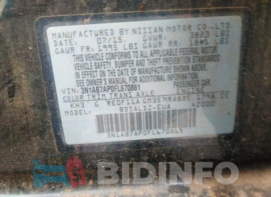 3N1AB7AP0FL670861 Photo# 9