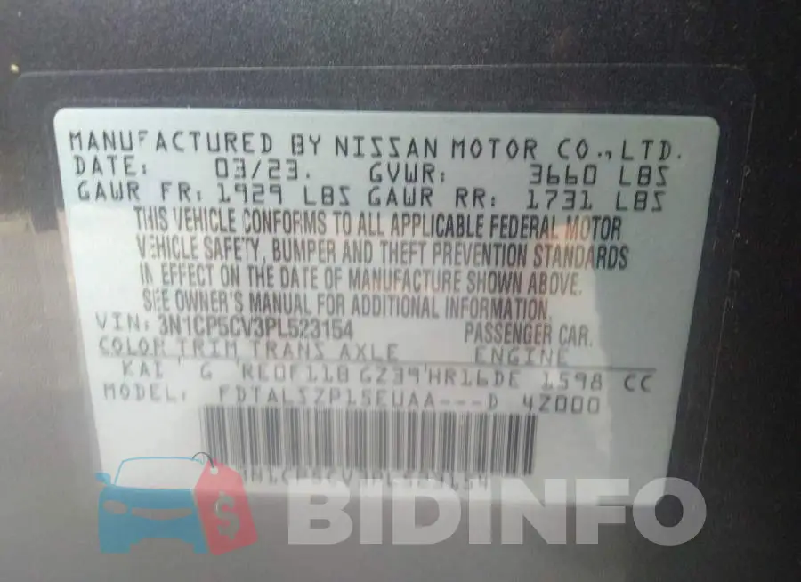 3N1CP5CV3PL523154 Photo# 9