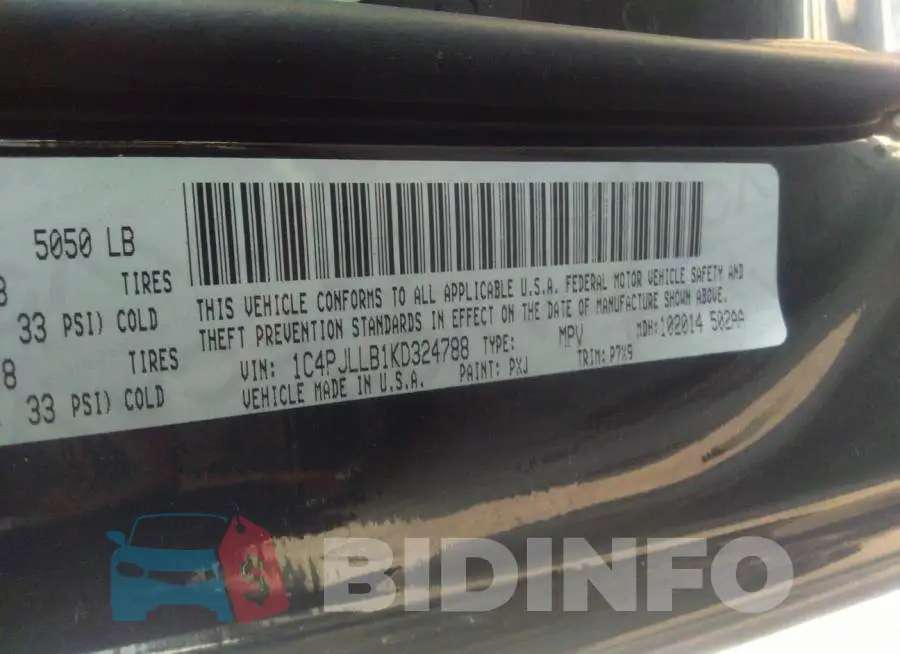 1C4PJLLB1KD324788 Photo# 9