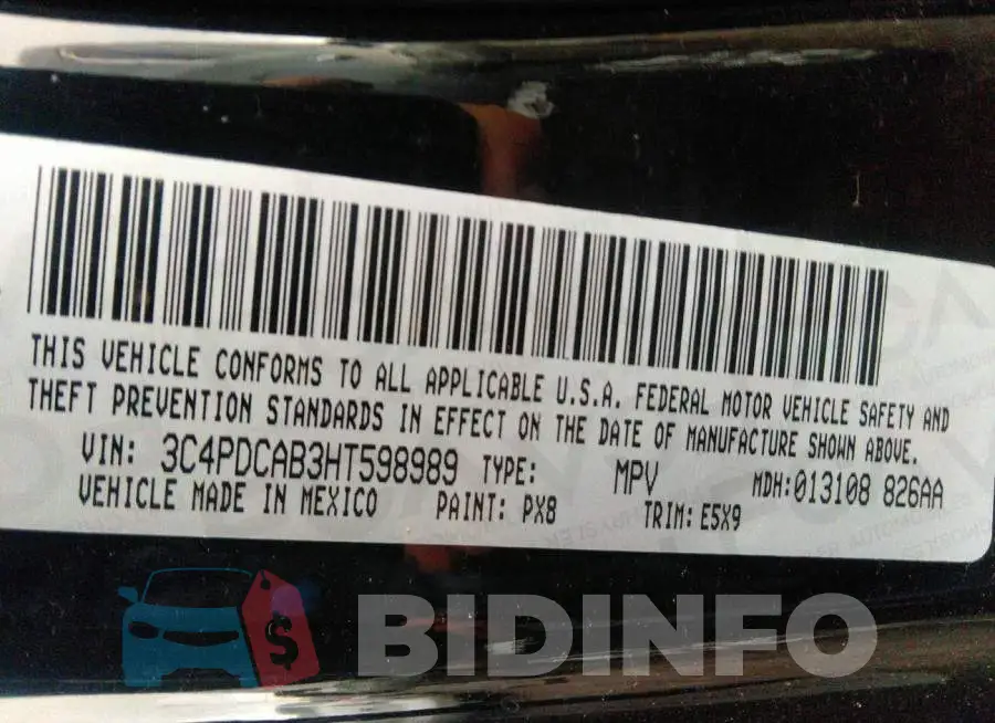 3C4PDCAB3HT598989 Photo# 9