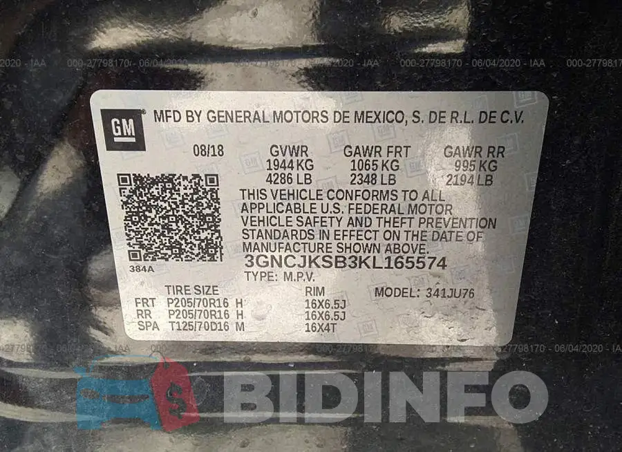 3GNCJKSB3KL165574 Photo# 9