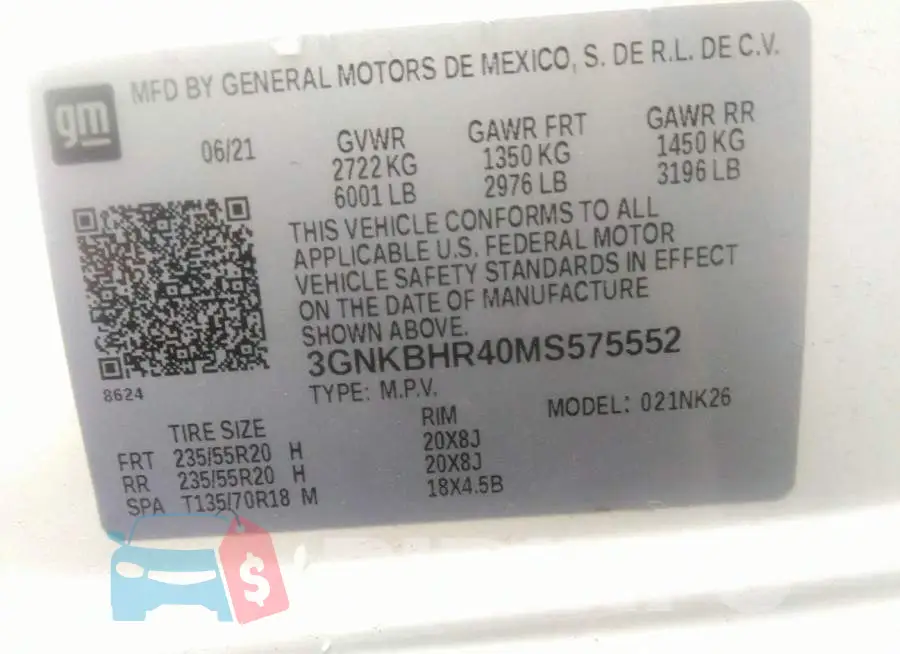 3GNKBHR40MS575552 Photo# 9