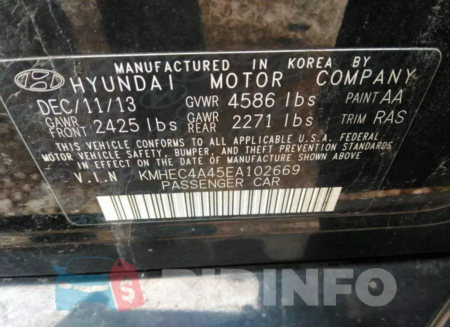 KMHEC4A45EA102669 Photo# 9