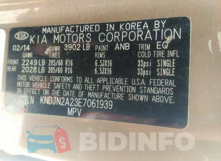 KNDJN2A23E7061939 Photo# 9