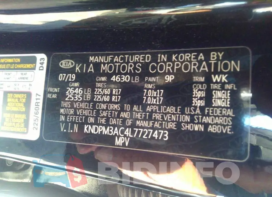KNDPM3AC4L7727473 Photo# 9