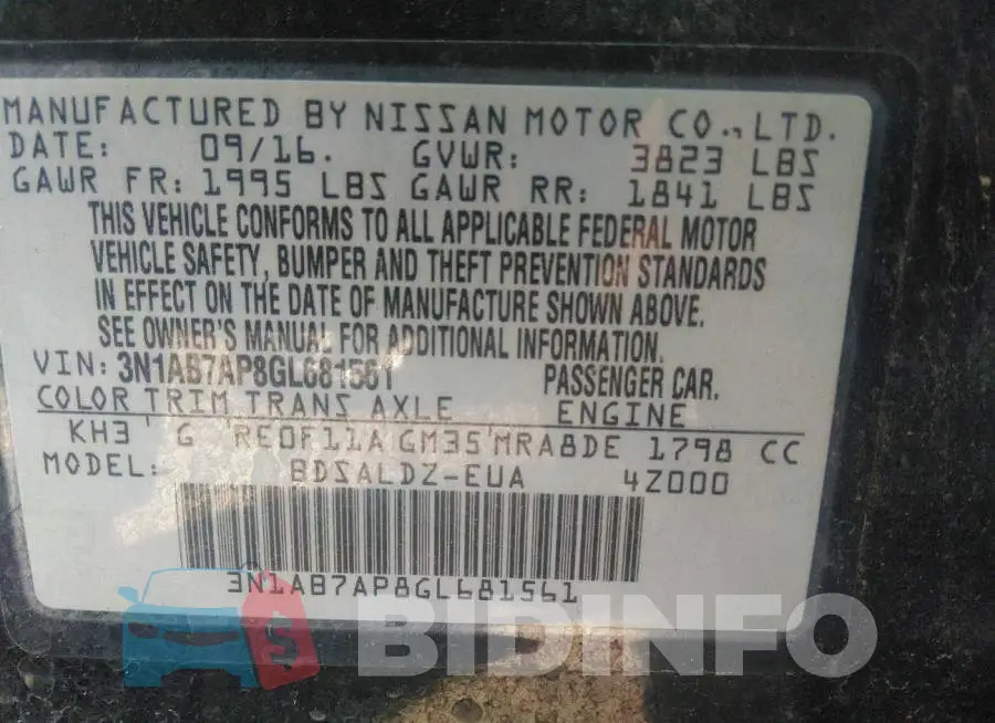 3N1AB7AP8GL681561 Photo# 9