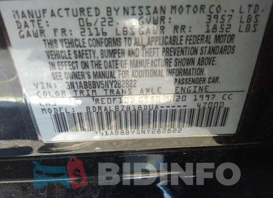 3N1AB8BV5NY282822 Photo# 9