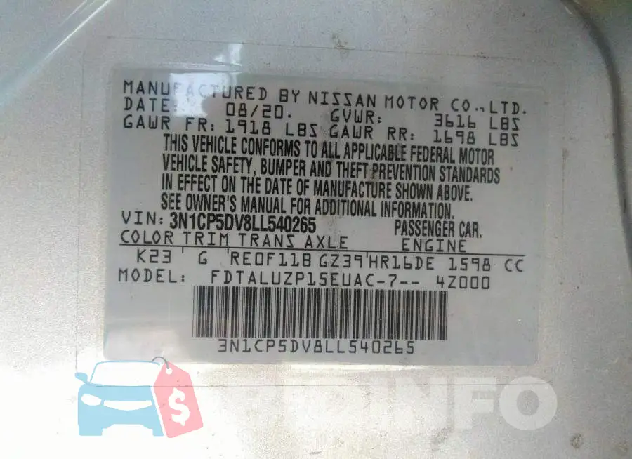 3N1CP5DV8LL540265 Photo# 9
