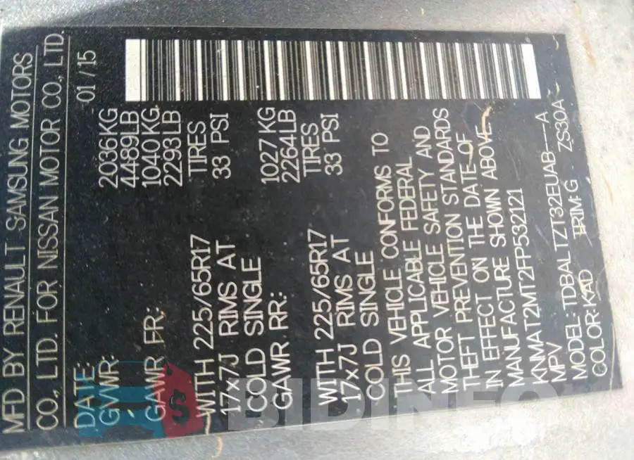 KNMAT2MT2FP532121 Photo# 9