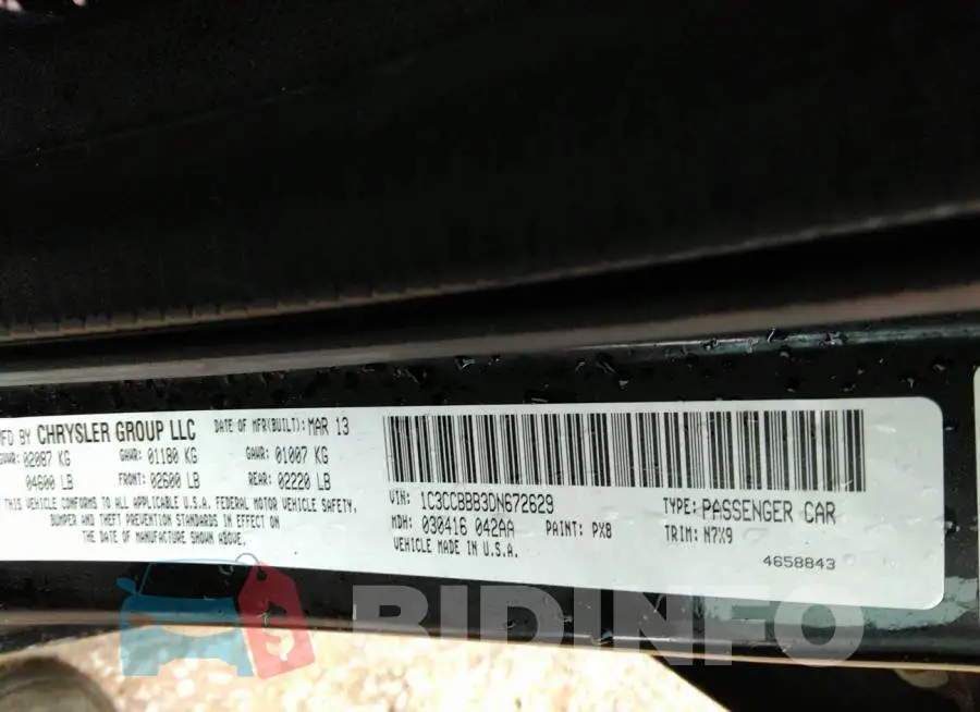 1C3CCBBB3DN672629 Photo# 9