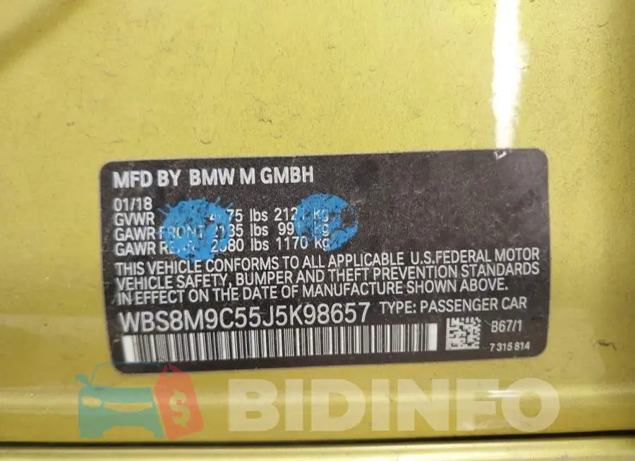WBS8M9C55J5K98657 Photo# 9