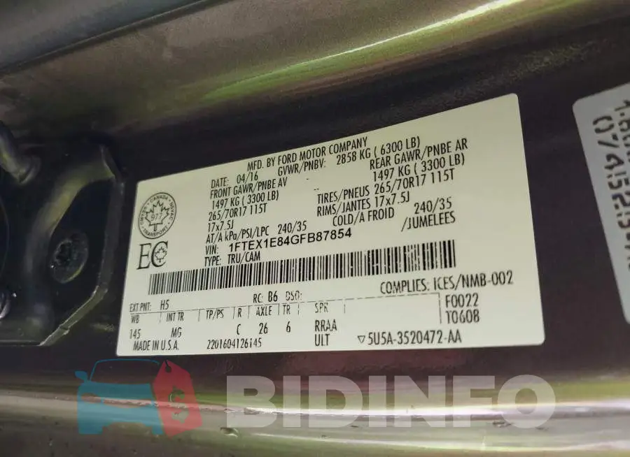 1FTEX1E84GFB87854 Photo# 9