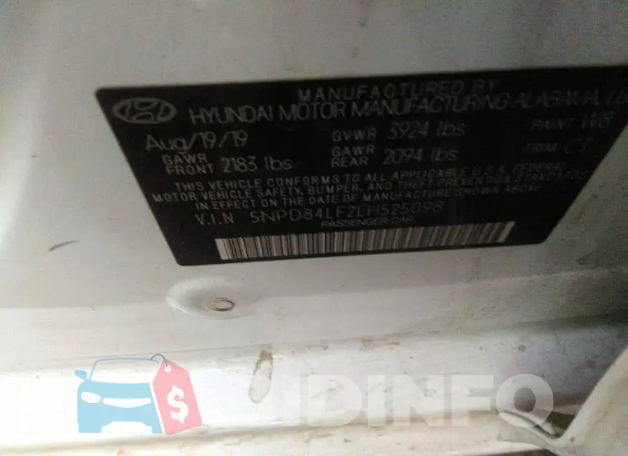 5NPD84LF2LH525098 Photo# 9