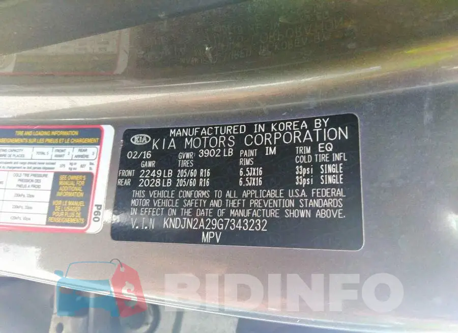 KNDJN2A29G7343232 Photo# 9