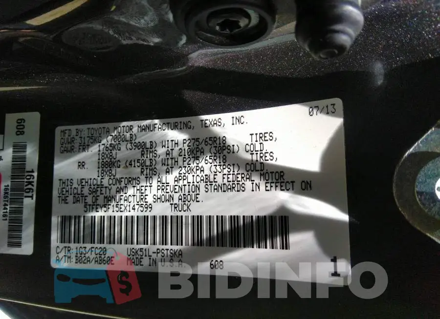 5TFEY5F15EX147599 Photo# 9