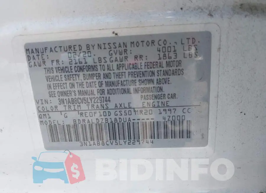 3N1AB8CV5LY229744 Photo# 9