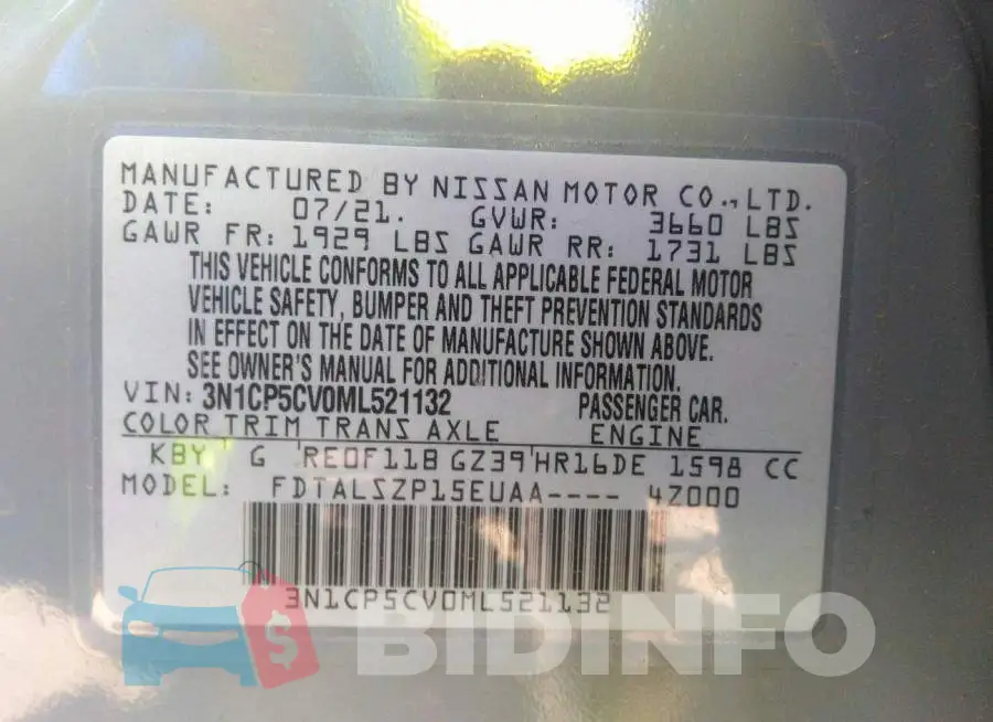 3N1CP5CV0ML521132 Photo# 9
