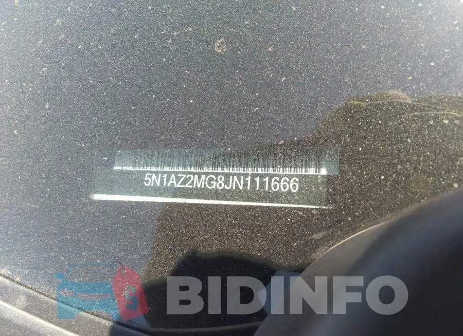 5N1AZ2MG8JN111666 Photo# 9