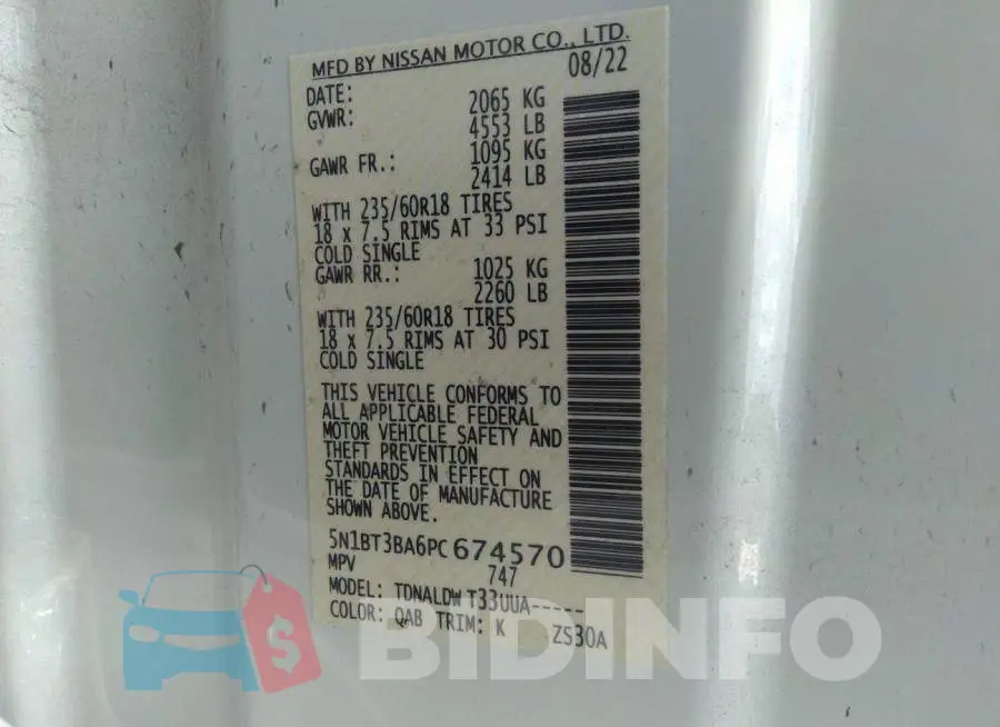 5N1BT3BA6PC674570 Photo# 9
