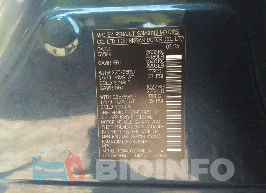 KNMAT2MT5FP583046 Photo# 9