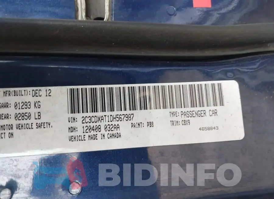2C3CDXAT1DH567987 Photo# 9